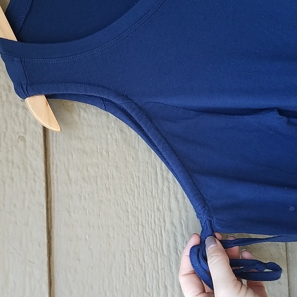 Torrid Super Soft Navy Cold Shoulder Top 2X - Picture 6 of 9